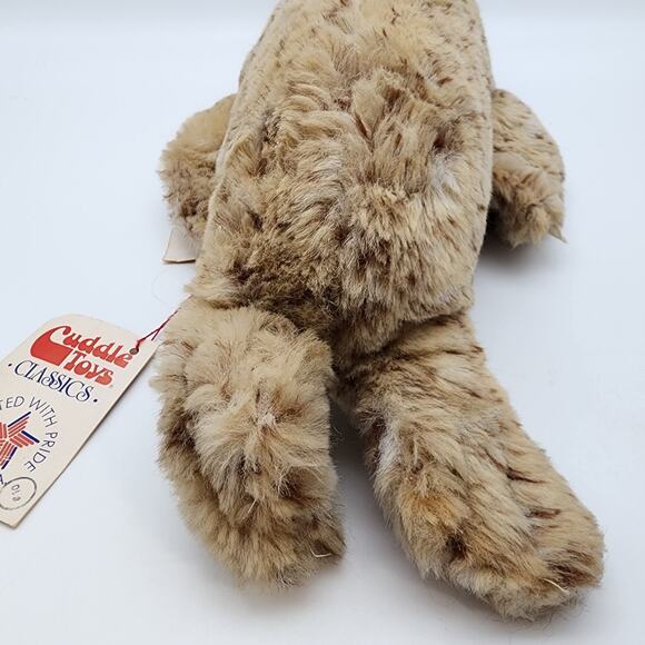Douglas Brown Spotted Seal Plush 18" Made in USA 1986 Cuddle Toys Stuffed Animal - Picture 4 of 9